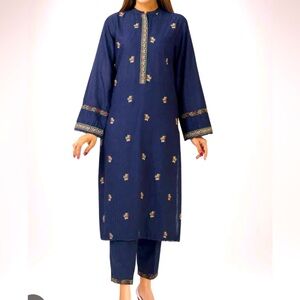 Navy Blue Shalwar Kameez